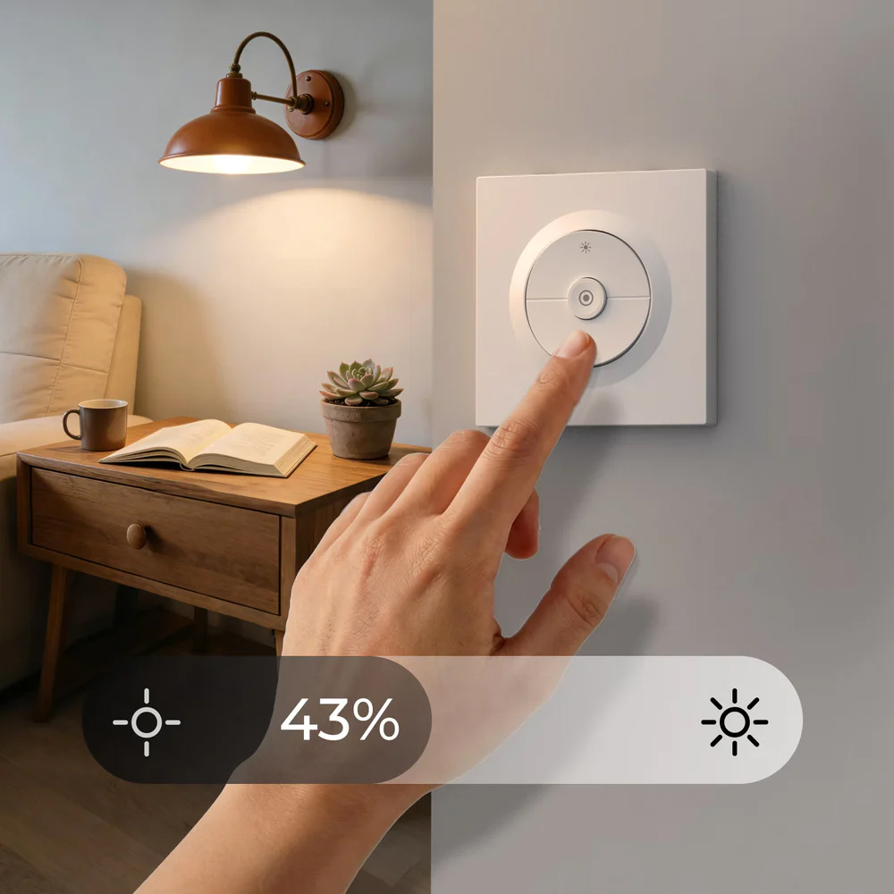 SONOFF smart επιτοίχιος διακόπτης dimmer Orb-DIM, WiFi, Matter, 400W, λευκός 4 SONOFF smart επιτοίχιος διακόπτης dimmer Orb-DIM, WiFi, Matter, 400W, λευκός - Image 2