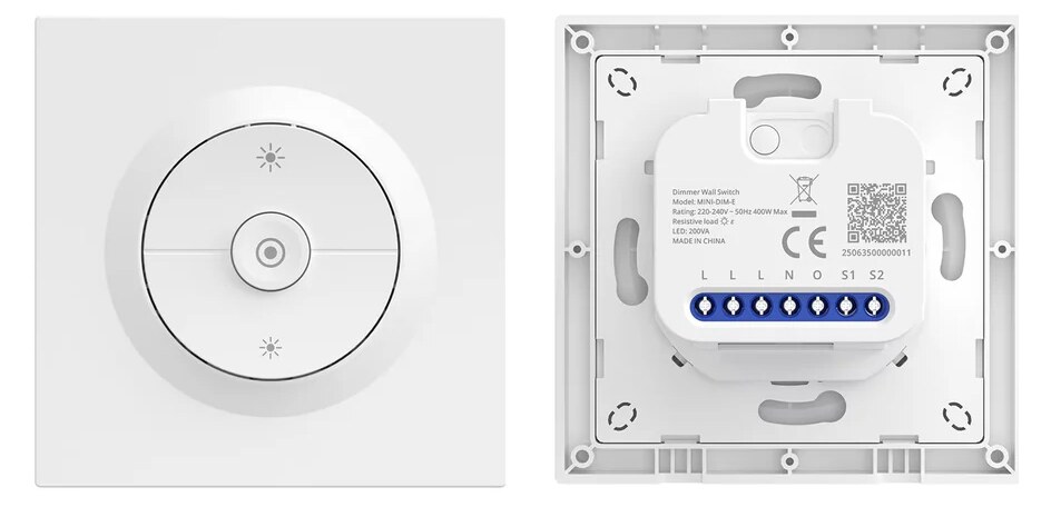 SONOFF smart επιτοίχιος διακόπτης dimmer Orb-DIM, WiFi, Matter, 400W, λευκός 3 SONOFF smart επιτοίχιος διακόπτης dimmer Orb-DIM, WiFi, Matter, 400W, λευκός