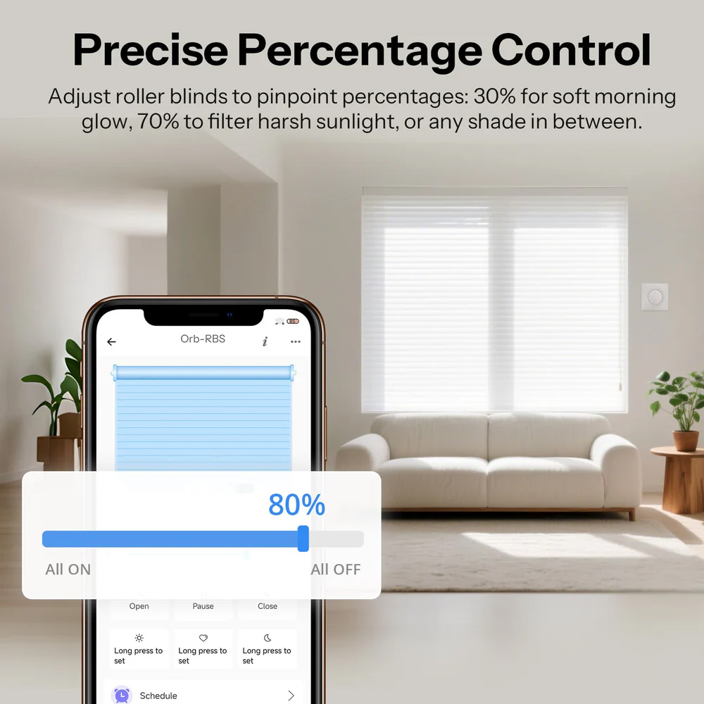 SONOFF smart επιτοίχιος διακόπτης ρολών Orb-RBS, WiFi, Matter, 1A, λευκός 7 SONOFF smart επιτοίχιος διακόπτης ρολών Orb-RBS, WiFi, Matter, 1A, λευκός - Image 5
