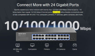 MERCUSYS desktop/rackmount switch MS124GS, 24x Gigabit θύρες, V1.0 8 MERCUSYS desktop/rackmount switch MS124GS, 24x Gigabit θύρες, V1.0 2