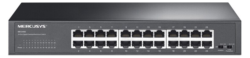 MERCUSYS desktop/rackmount switch MS124GS, 24x Gigabit θύρες, V1.0 3 MERCUSYS desktop/rackmount switch MS124GS, 24x Gigabit θύρες, V1.0