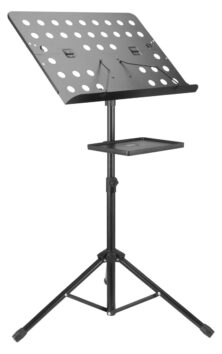 BRATECK αναλόγιο μουσικής MSS01-8, 75~150cm ύψος, με ράφι, μαύρο