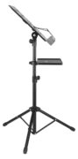BRATECK αναλόγιο μουσικής MSS01-8, 75~150cm ύψος, με ράφι, μαύρο 4