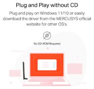 MERCUSYS ασύρματος USB αντάπτορας δικτύου MU6H, AC650, Dual Band, V 1.30 4