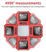 NOYAFA ψηφιακό γωνιόμετρο laser NF-566S, 4x90°, μαγνητικό σώμα, 390mAh 4