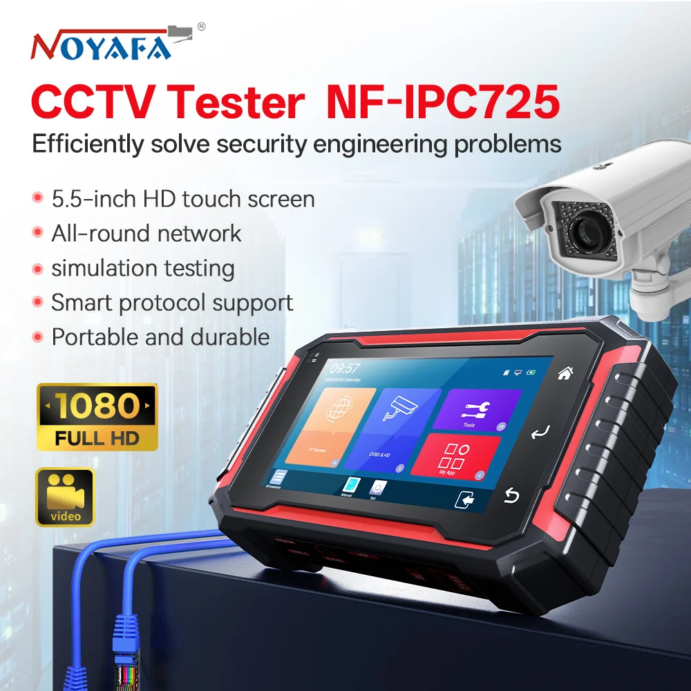 NOYAFA CCTV & IP tester NF-IPC725 με 5.5" IPS οθόνη, 8MP CVI/TVI/AHD camera test, cable tester 4 NOYAFA CCTV & IP tester NF-IPC725 με 5.5" IPS οθόνη, 8MP CVI/TVI/AHD camera test, cable tester - Image 2