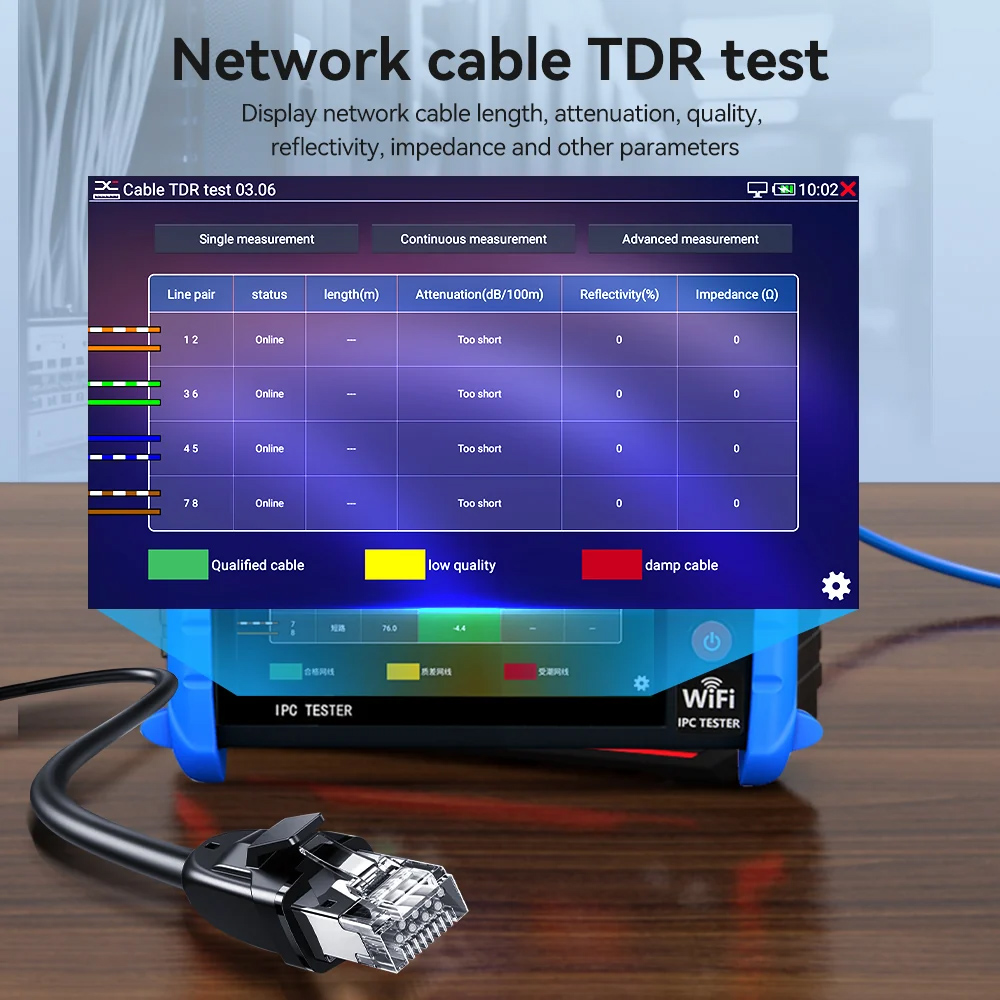 NOYAFA CCTV & IP tester NF-IPC725 με 5.5" IPS οθόνη, 8MP CVI/TVI/AHD camera test, cable tester 15 NOYAFA CCTV & IP tester NF-IPC725 με 5.5" IPS οθόνη, 8MP CVI/TVI/AHD camera test, cable tester - Image 13