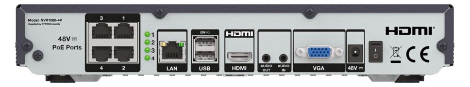 STRONG NVR καταγραφικό NVR1080-4P, 8MP/4K, H.265+, 4 PoE κανάλια 2