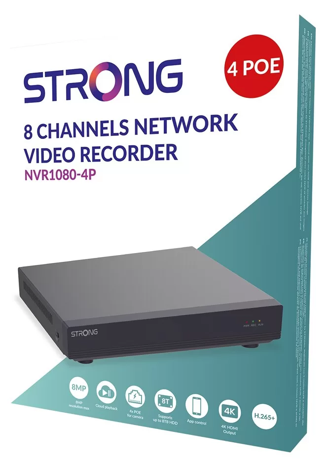 STRONG NVR καταγραφικό NVR1080-4P, 8MP/4K, H.265+, 4 PoE κανάλια 7 STRONG NVR καταγραφικό NVR1080-4P, 8MP/4K, H.265+, 4 PoE κανάλια - Image 5