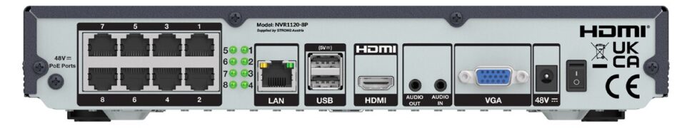 STRONG NVR καταγραφικό NVR1120-8P, 8MP/4K, H.265+, 8 PoE κανάλια 2