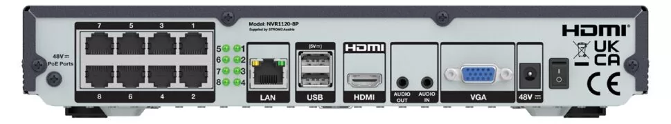 STRONG NVR καταγραφικό NVR1120-8P, 8MP/4K, H.265+, 8 PoE κανάλια 2