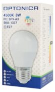 OPTONICA LED λάμπα G45 1337, 8W, 4500K, E27, 710lm 2