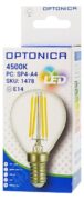OPTONICA LED λάμπα G45 Filament 1478, 4W, 4500K, E14, 400lm 2