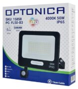 OPTONICA LED προβολέας 15858 με αισθητήρα κίνησης, 50W, 4000K, IP65 3
