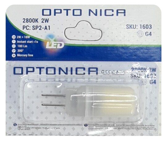 OPTONICA LED λάμπα 1603, 2W, 2800K, 180lm, G4 5 OPTONICA LED λάμπα 1603, 2W, 2800K, 180lm, G4 - Image 3