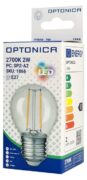 OPTONICA LED λάμπα G45 1866, Filament, 2W, 2700K, 200lm, E27 3