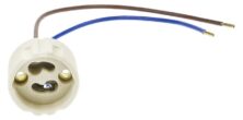 OPTONICA ντουί λάμπας GU10 με καλώδια 5187, 250V 2A, κεραμικό, λευκό