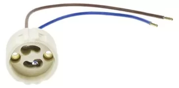 OPTONICA ντουί λάμπας GU10 με καλώδια 5187, 250V 2A, κεραμικό, λευκό