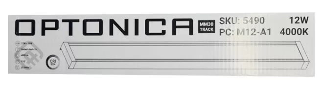 OPTONICA LED μαγνητικό φωτιστικό 5490, 12W, 4000K, μεταλλικό, μαύρο 2