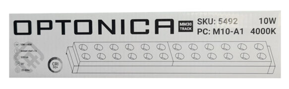 OPTONICA LED μαγνητικό φωτιστικό 5492, 10W, 4000K, μεταλλικό, μαύρο 2