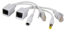 PULSAR σετ μετατροπείς PoE τύπου RJ45 και 2.1/5.5 P-POE1, λευκό