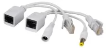 PULSAR σετ μετατροπείς PoE τύπου RJ45 και 2.1/5.5 P-POE1, λευκό