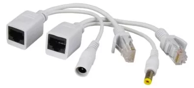 PULSAR σετ μετατροπείς PoE τύπου RJ45 και 2.1/5.5 P-POE1, λευκό 1