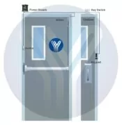 YLI ELECTRONIC χωνευτό μπουτόν PBK-814A, 35 x 90mm, 3Α, ασημί 2