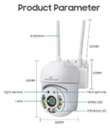 POWERTECH smart κάμερα PT-1144, 2MP, Wi-Fi, PTZ, IP65 6