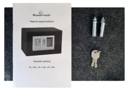 POWERTECH χρηματοκιβώτιο ασφαλείας PT-1192, ψηφιακό κλείδωμα, 31x20x20cm, 6.5kg 6