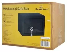 POWERTECH χρηματοκιβώτιο ασφαλείας PT-1195 με κλειδί, 23x17x17cm, 3.5kg 6