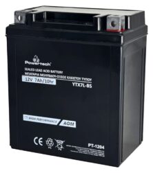 POWERTECH μπαταρία μολύβδου μοτοσυκλέτας PT-1204, 12V 7Ah, AGM, YTX7L-BS