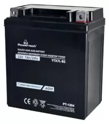 POWERTECH μπαταρία μολύβδου μοτοσυκλέτας PT-1204, 12V 7Ah, AGM, YTX7L-BS