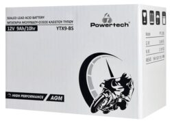 POWERTECH μπαταρία μολύβδου μοτοσυκλέτας PT-1206, 12V 9Ah, AGM, YTX9-BS 2