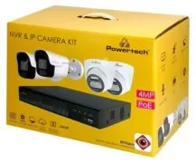 POWERTECH NVR καταγραφικό με 4 κάμερες PT-1233, 4K, 4MP, 9 κανάλια 7