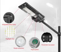 POWERTECH LED ηλιακός προβολέας PT-1269 με αισθητήρα κίνησης, 50W, 3500mA, IP65 2