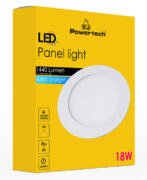 POWERTECH LED panel PT-1270 χωνευτό, 18W, Φ22cm, 4000K, 1440lm, λευκό 7 POWERTECH LED panel PT-1270 χωνευτό, 18W, Φ22cm, 4000K, 1440lm, λευκό 3