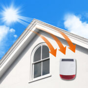 POWERTECH ηλιακή σειρήνα PT-1287, εξωτερικού χώρου, 120dB, κόκκινη 2