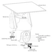 POWERTECH smart ηλιακή κάμερα κυνηγού PT-1318, 3MP, 4G, PTZ, SD, IP65 3