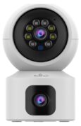 POWERTECH smart κάμερα PT-1338, 2MP, dual lens, WiFi, PTZ, SD