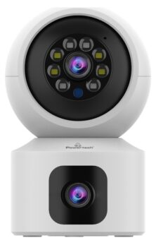 POWERTECH smart κάμερα PT-1338, 2MP, dual lens, WiFi, PTZ, SD