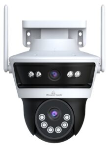 POWERTECH smart κάμερα PT-1340, 3MP, dual lens, WiFi, PTZ, SD, IP65