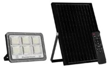 POWERTECH LED ηλιακός προβολέας PT-1456 με τηλεχειριστήριο, αισθητήρας κίνησης, 60W, 4000K, 750lm, IP66