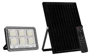 POWERTECH LED ηλιακός προβολέας PT-1457 με τηλεχειριστήριο, αισθητήρας κίνησης, 120W, 4000K, 1500lm, IP66