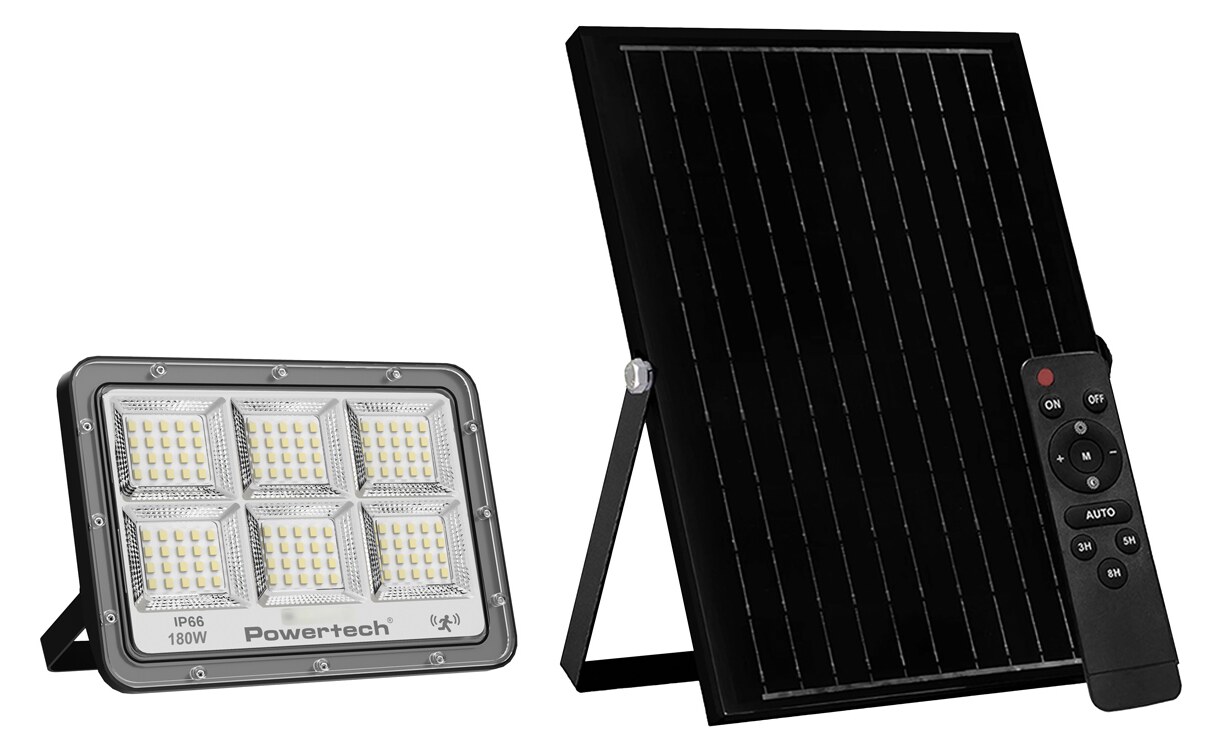 POWERTECH LED ηλιακός προβολέας PT-1458 με τηλεχειριστήριο, αισθητήρας κίνησης, 180W, 4000K, 2000lm, IP66 3 POWERTECH LED ηλιακός προβολέας PT-1458 με τηλεχειριστήριο, αισθητήρας κίνησης, 180W, 4000K, 2000lm, IP66