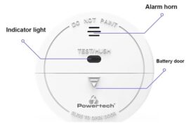 POWERTECH ασύρματος ανιχνευτής καπνού PT-1464 για συναγερμούς, Wi-Fi, TUYA 5