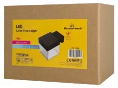 POWERTECH LED ηλιακό φωτιστικό PT-1519 με αισθητήρα κίνησης, 4W, 2000mAh, μαύρο 4