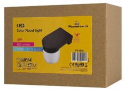 POWERTECH LED ηλιακό φωτιστικό PT-1520 με αισθητήρα κίνησης, 4W, 2000mAh, μαύρο 4