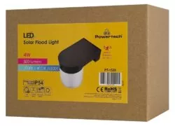 POWERTECH LED ηλιακό φωτιστικό PT-1520 με αισθητήρα κίνησης, 4W, 2000mAh, μαύρο 4