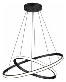 POWERTECH LED φωτιστικό οροφής PT-1527, 40W, 4000K, Φ60x120cm, μαύρο